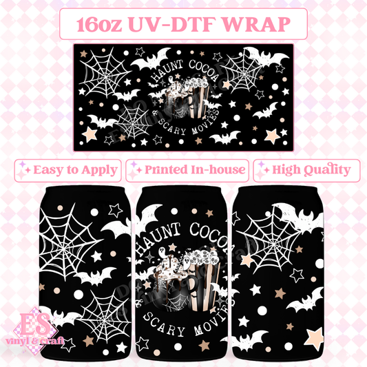 Haunt Cocoa (White) - 16oz Beer Can / Libbey UV-DTF Transfer image 0