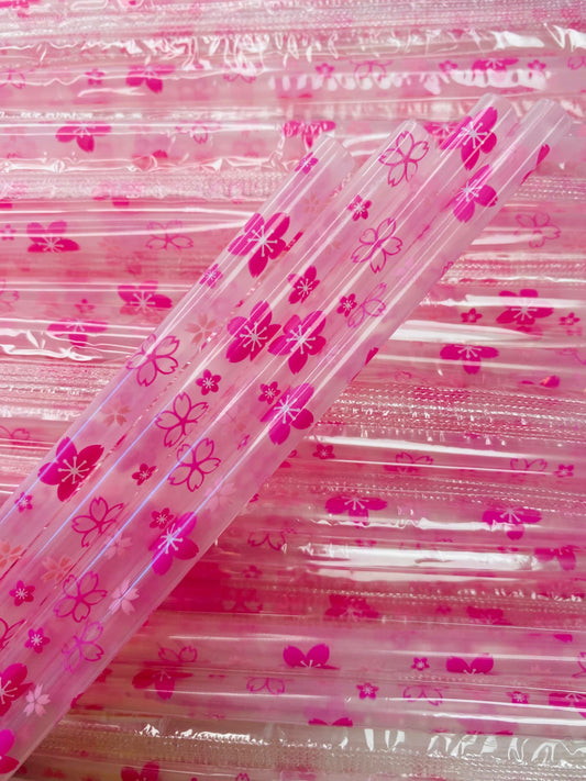 Cherry Flower Clear Straw image 0