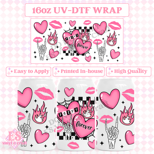 Pretty Forever - 16oz Beer Can / Libbey UV-DTF image 0