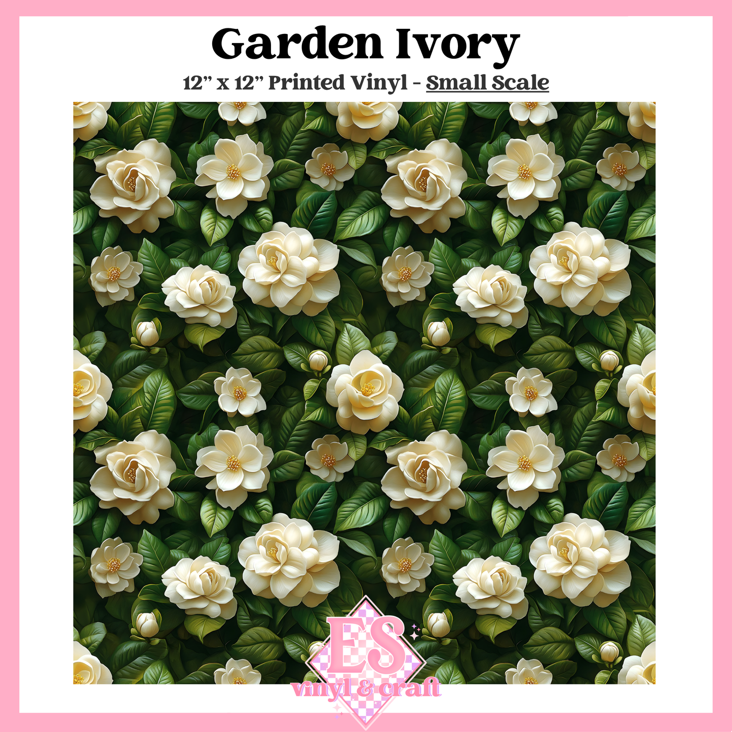 Garden Ivory - Small or Large Scale Options - 12" x 12" Sheet image 1