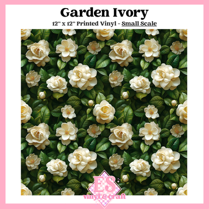 Garden Ivory - Small or Large Scale Options - 12" x 12" Sheet image 1