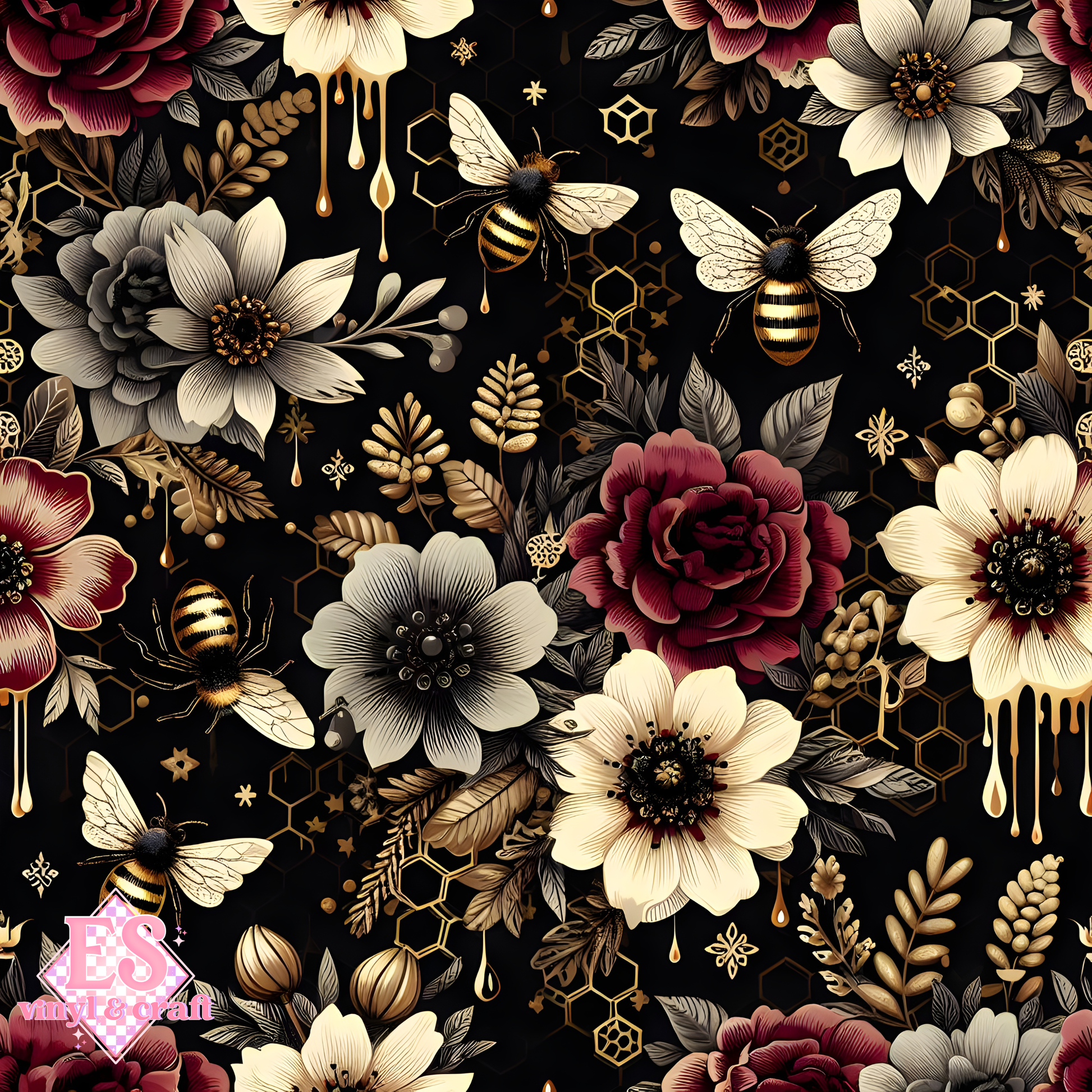 Nocturnal Honey Garden Collection - Section 1 - 12" x 12" Sheet image 7