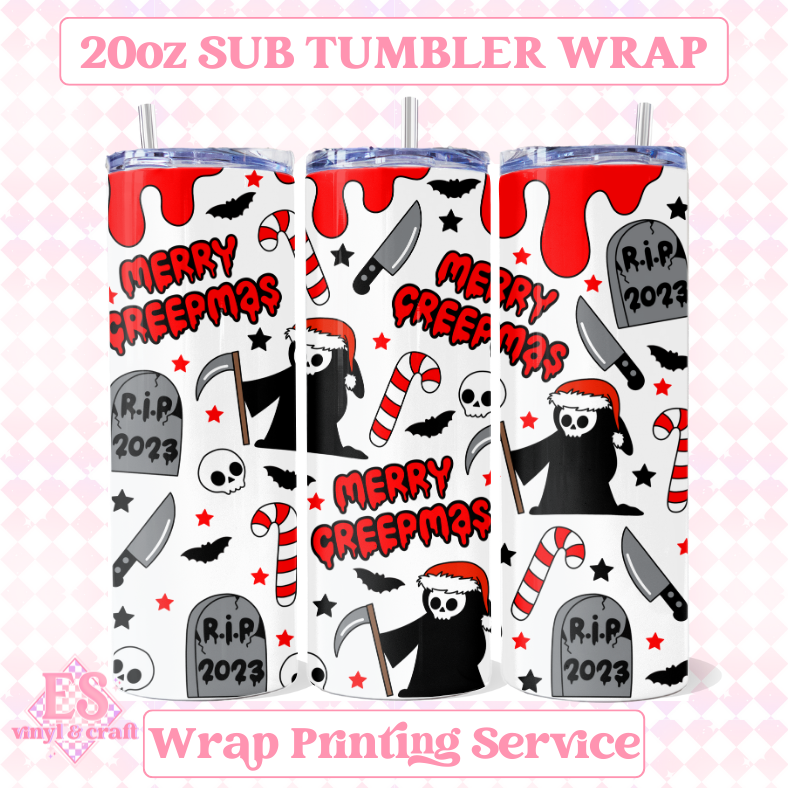 Merry Creepmas - Full 20oz Tumbler Sublimation Print image 0