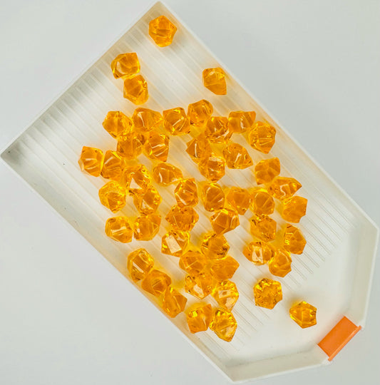 Orange Ice Cubes Acrylic - Medium Crushed (Pack of 50) image 0