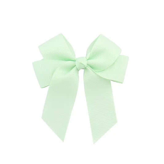 Hair Bow Clip 4" - Pastel Mint image 0