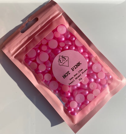 Hot Pink - Pearl Mix 6mm, 8mm & 10mm image 1