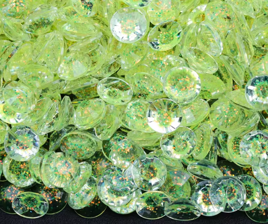 Citrine Starry - Starry Glitter Jelly Rhinestones (3mm, 4mm & 5mm) image 0