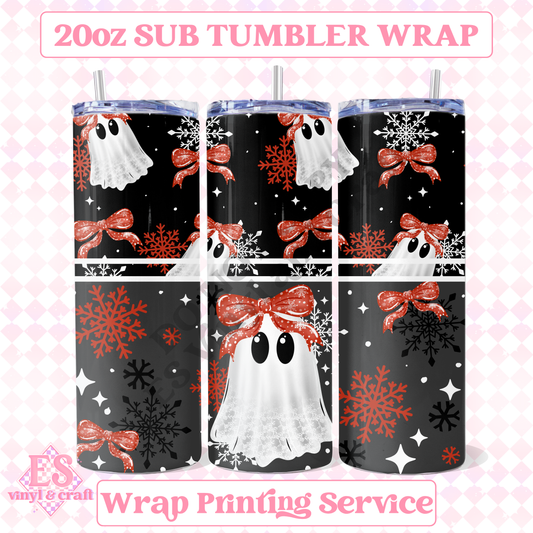 Lace Ghostie - Full 20oz Tumbler Sublimation Print image 0