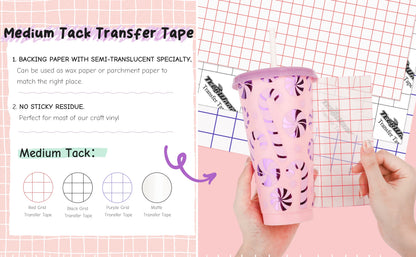Black Grid Transfer Tape - Medium Tack image 5
