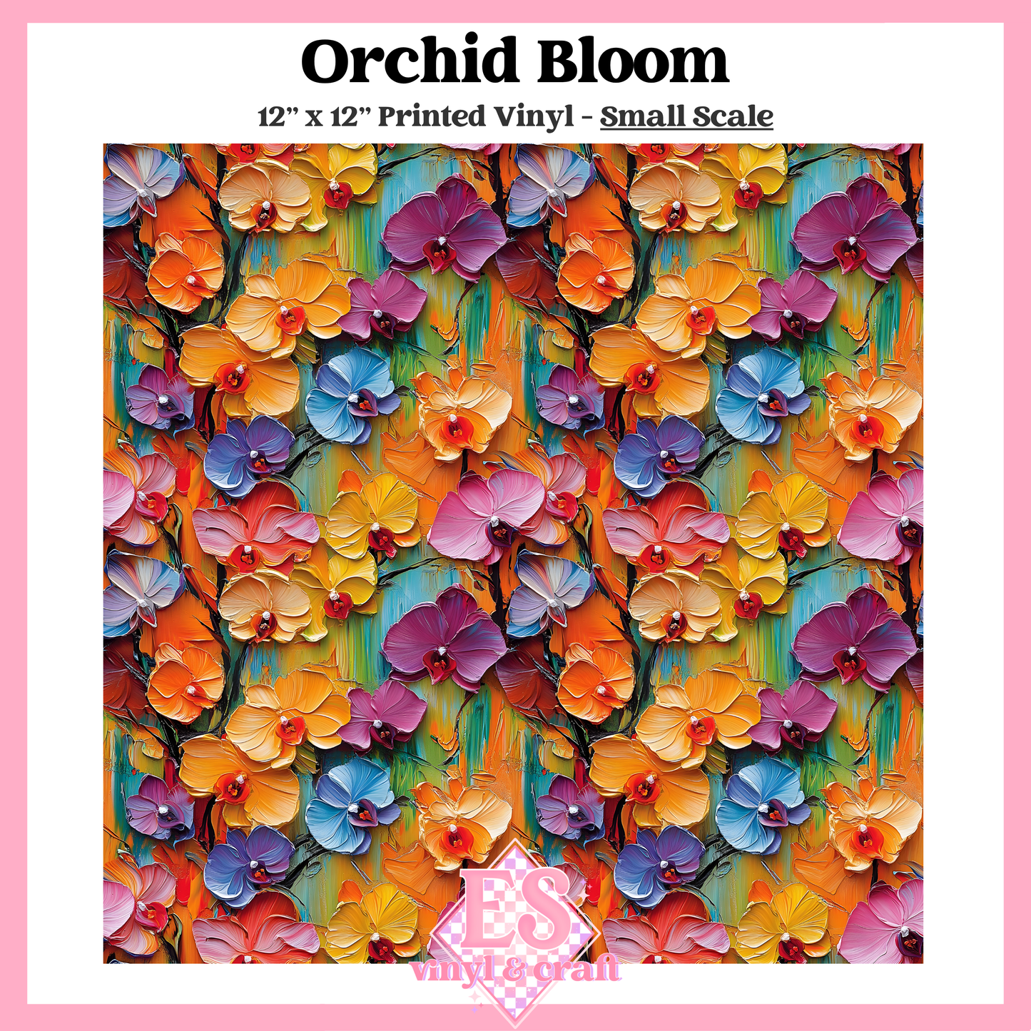 Orchid Bloom - Small or Large Scale Options - 12" x 12" Sheet image 1