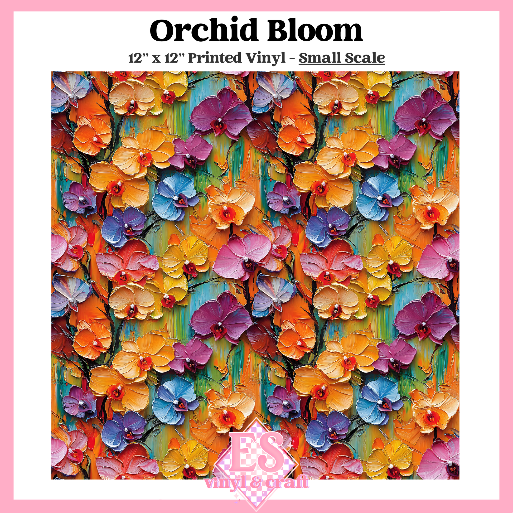 Orchid Bloom - Small or Large Scale Options - 12" x 12" Sheet image 1