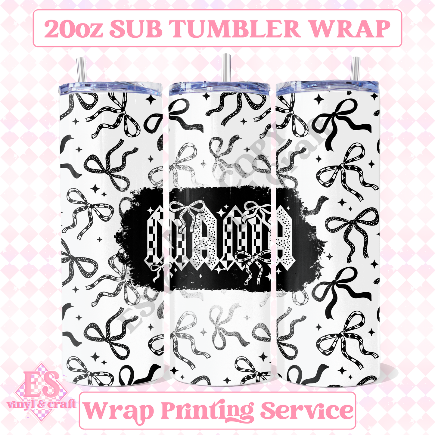 Mama Checker - Full 20oz Tumbler Sublimation Print image 0