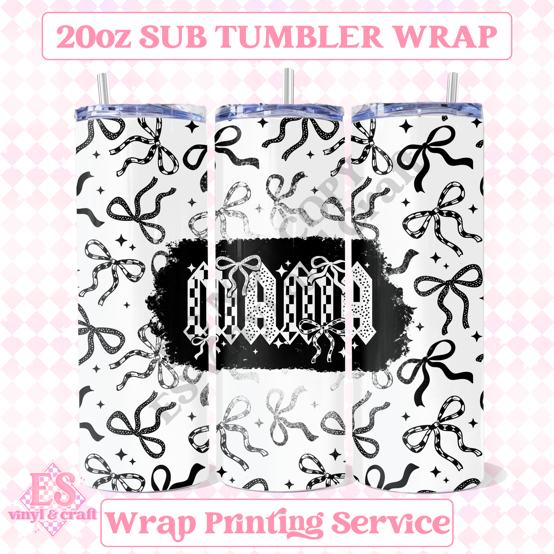 Mama Checker - Full 20oz Tumbler Sublimation Print image 0