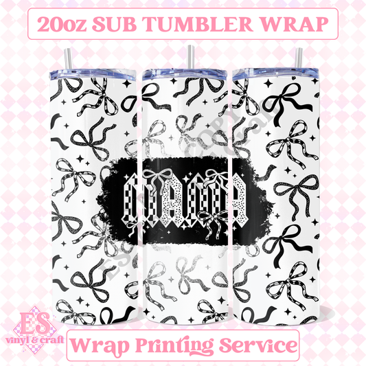 Mama Checker - Full 20oz Tumbler Sublimation Print image 0