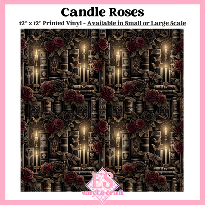 Candle Roses - Small or Large Scale Options - 12" x 12" Sheet image 0