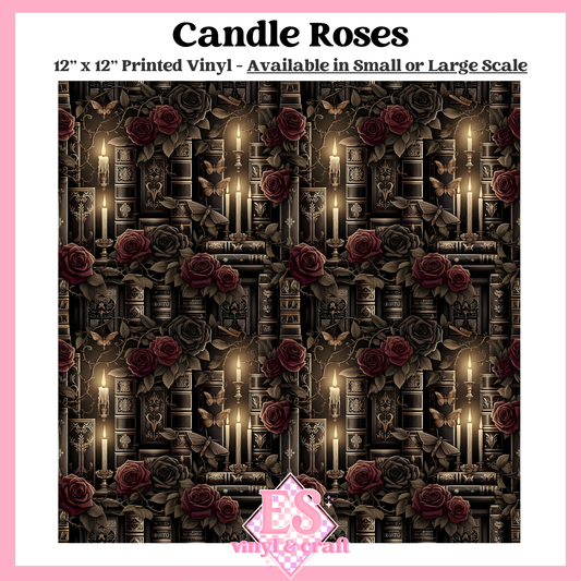 Candle Roses - Small or Large Scale Options - 12" x 12" Sheet image 0