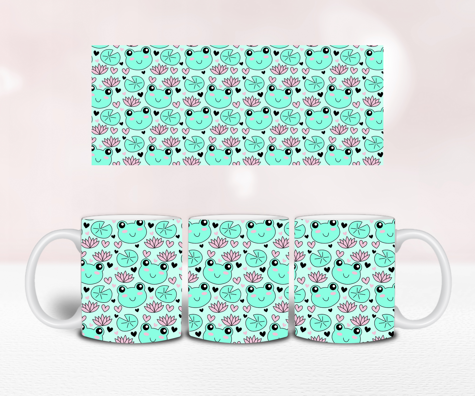 Froggies Seamless - Pre Printed Sublimation 11oz or 20oz Wrap image 1