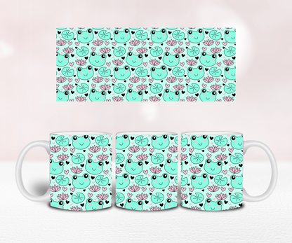 Froggies Seamless - Pre Printed Sublimation 11oz or 20oz Wrap image 1