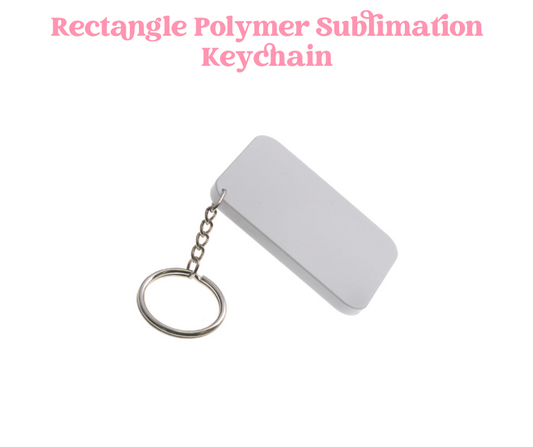 Polymer Rectangle Sublimation Keychain image 0