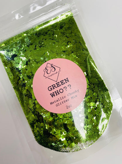 Green Who?? - Metallic Chunky Glitter Mix image 0