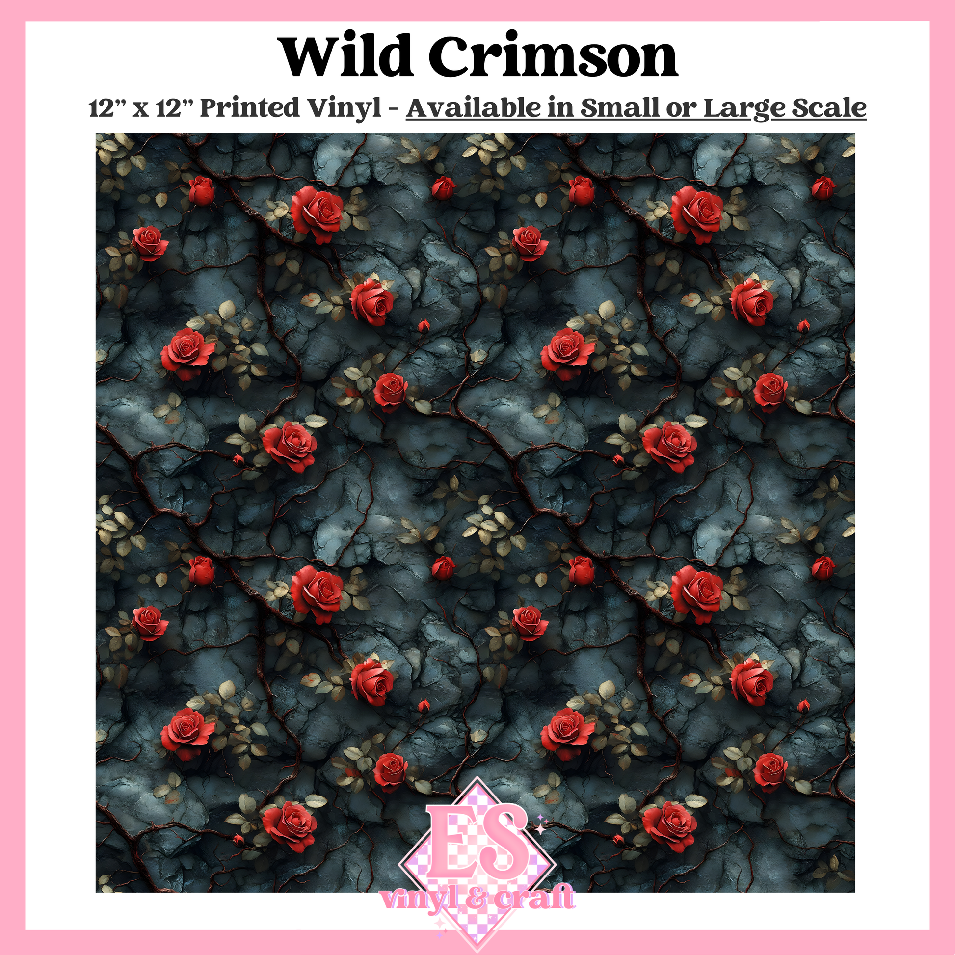 Wild Crimson - Small or Large Scale Options - 12" x 12" Sheet image 0