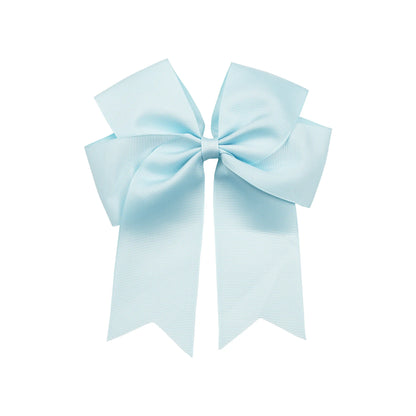 Dovetail Hair Bow Clip 6" - Baby Blue image 0