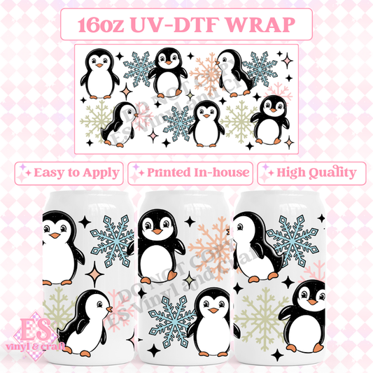 Too Cold Outside - 16oz Beer Can / Libbey UV-DTF Transfer image 0