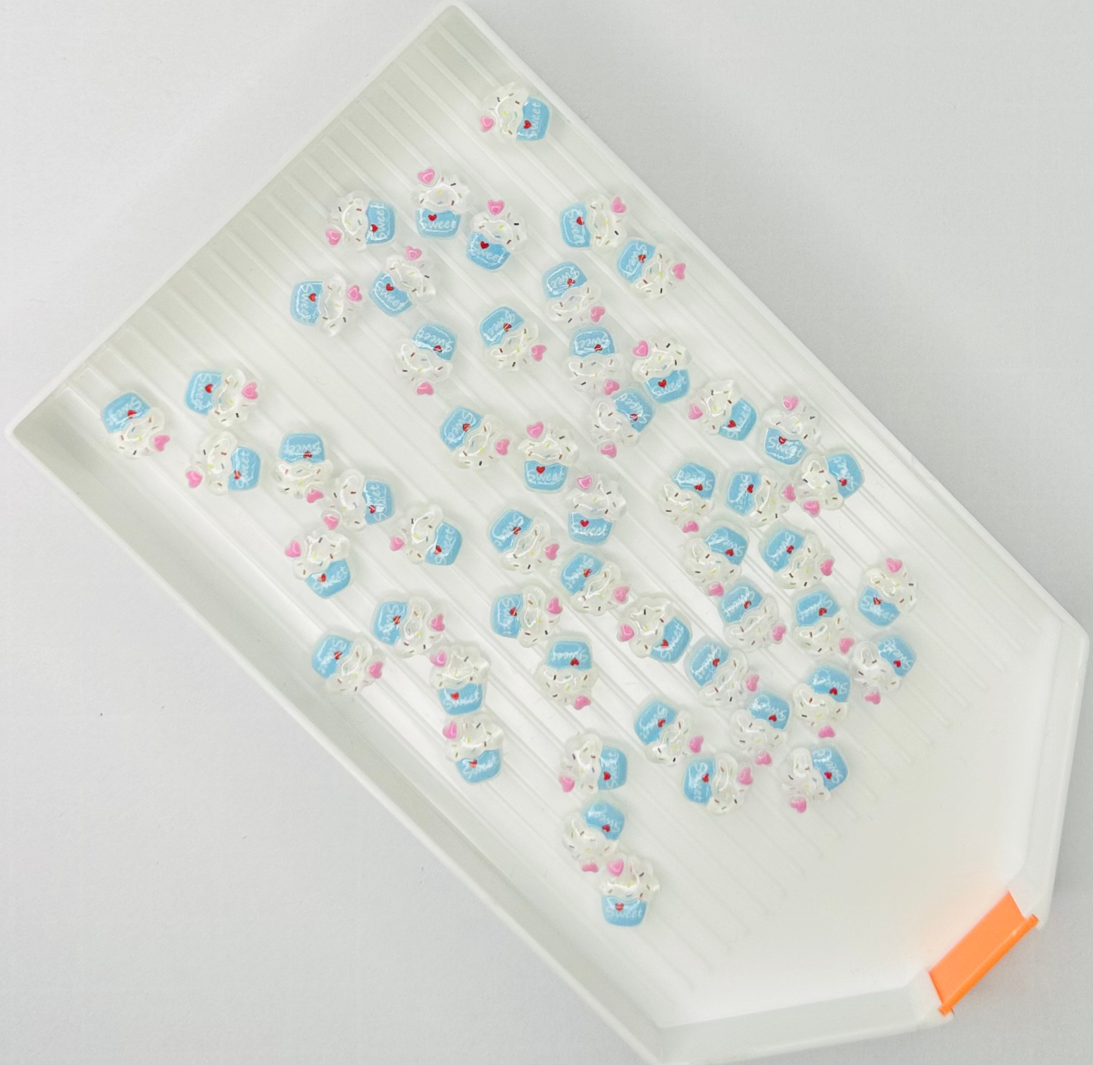 Blue Cupcake Cabochon Flat Back Charm (Pack of 20) image 0