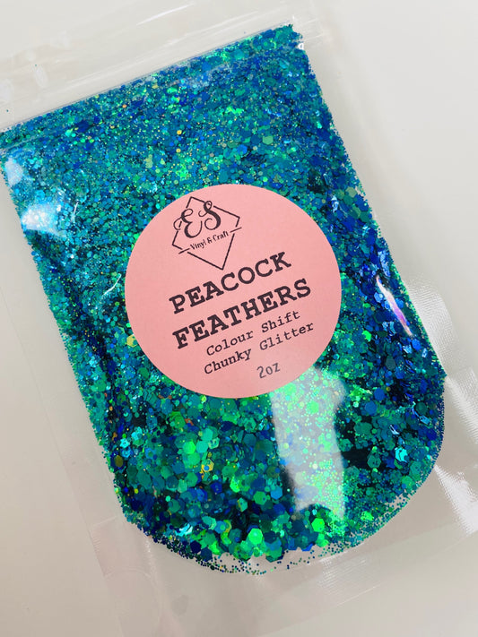 Peacock Feathers - Colour Shift Chunky Glitter Mix image 0