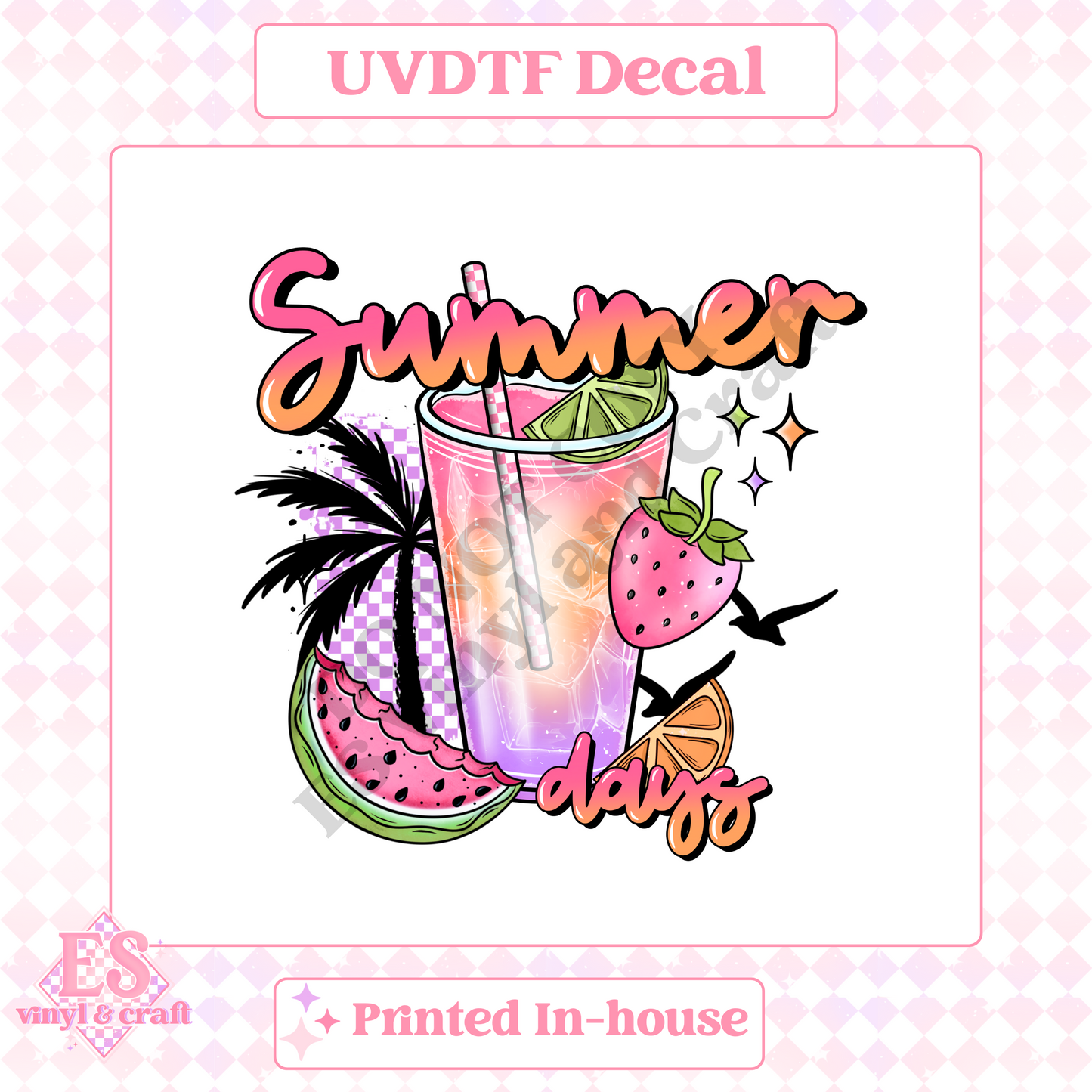 Summer Days - UV-DTF Decal Transfer image 0