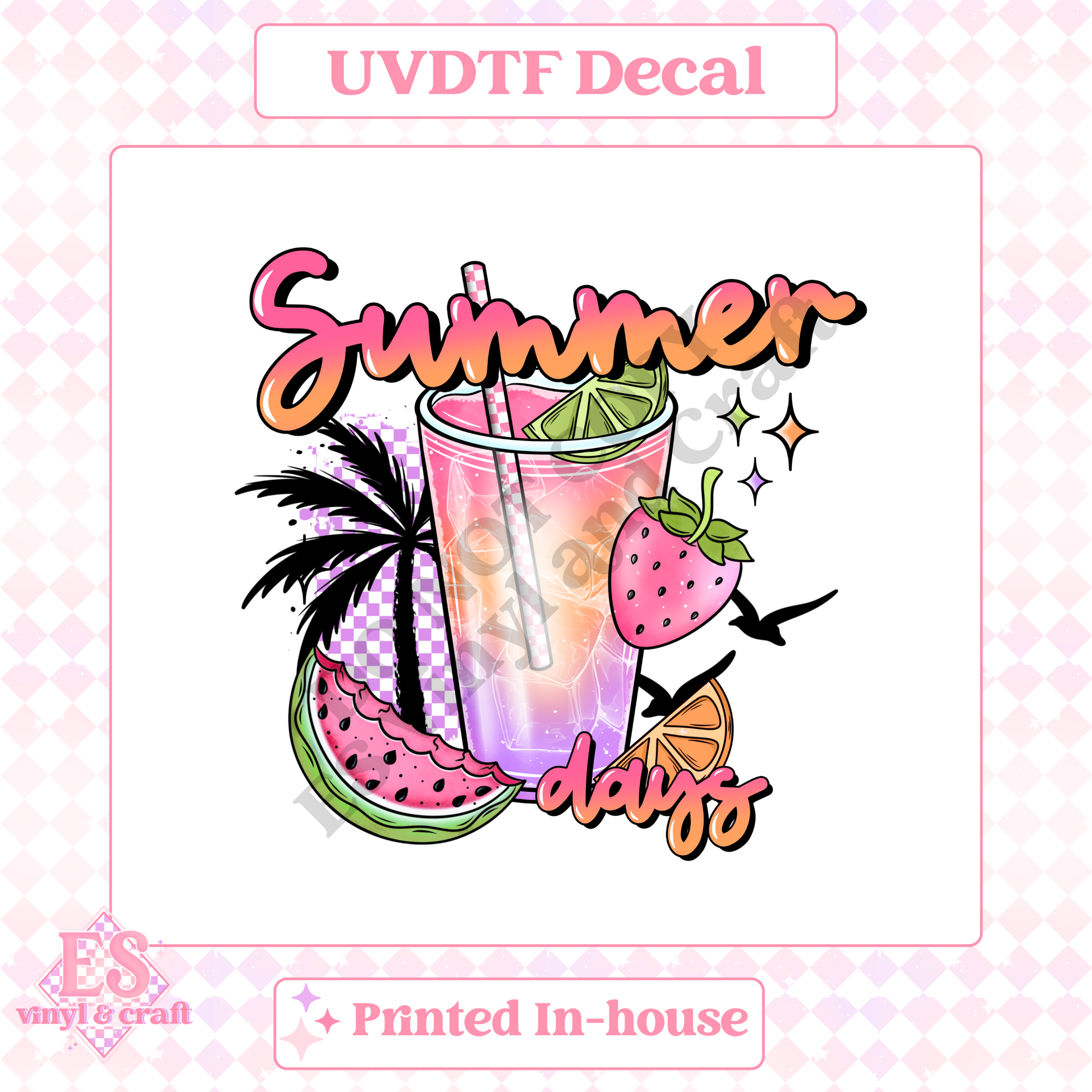 Summer Days - UV-DTF Decal Transfer image 0