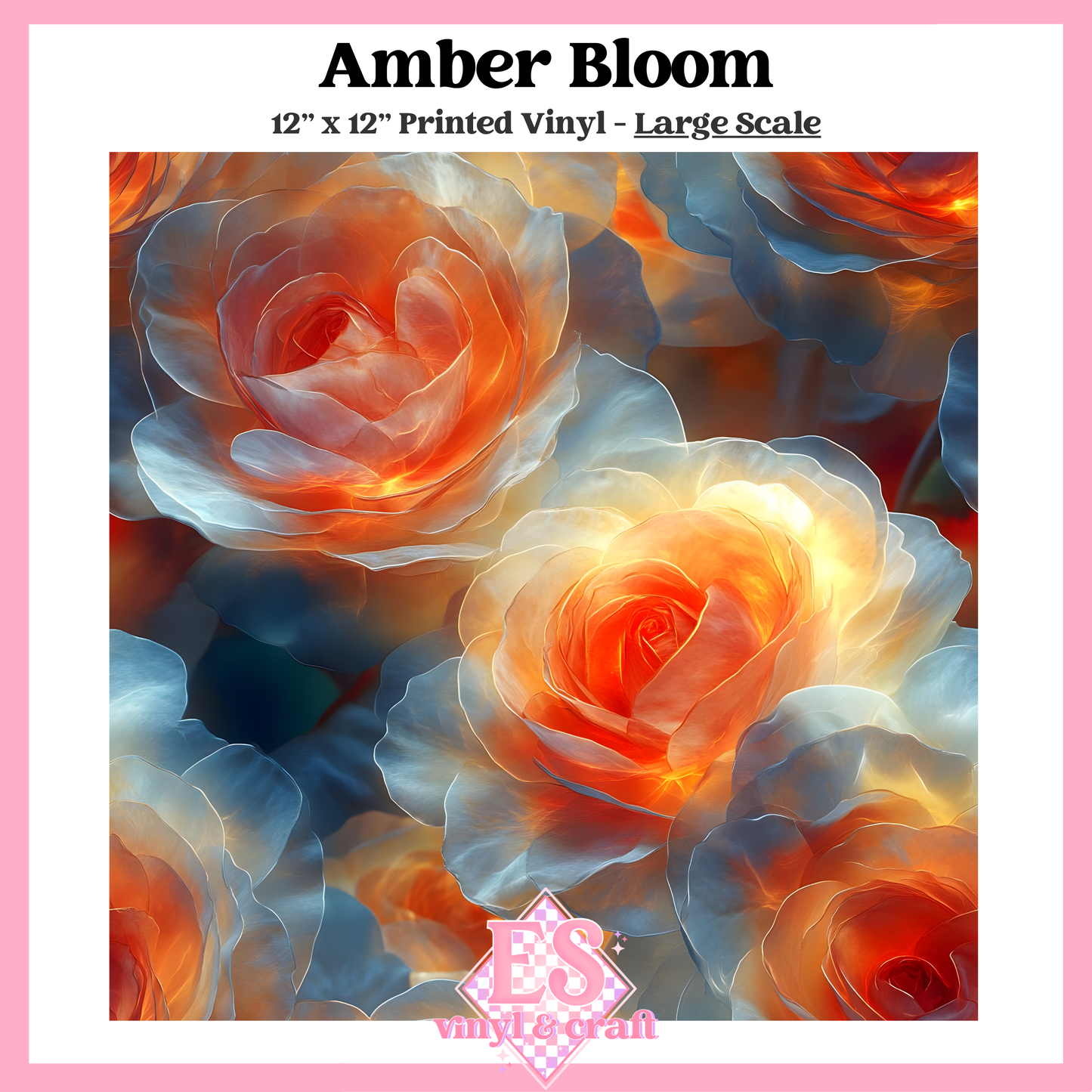 Amber Bloom - Small or Large Scale Options - 12" x 12" Sheet image 2