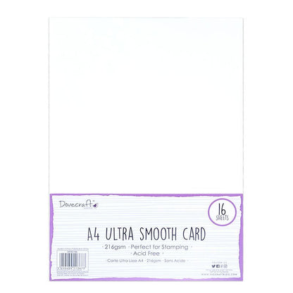 Dovecraft Essentials - A4 Ultra Smooth Card 216gsm 16 Sheets image 0