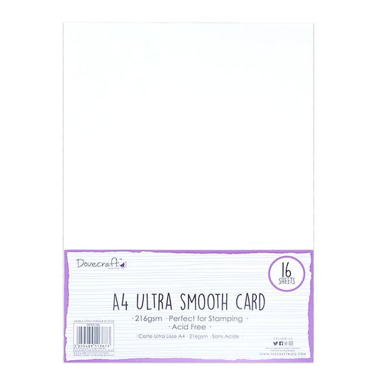 Dovecraft Essentials - A4 Ultra Smooth Card 216gsm 16 Sheets image 0