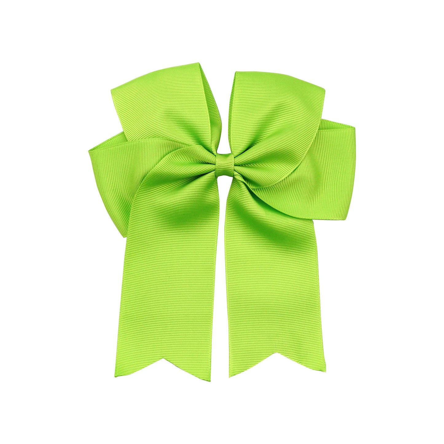 Dovetail Hair Bow Clip 6" - Neon Green image 0