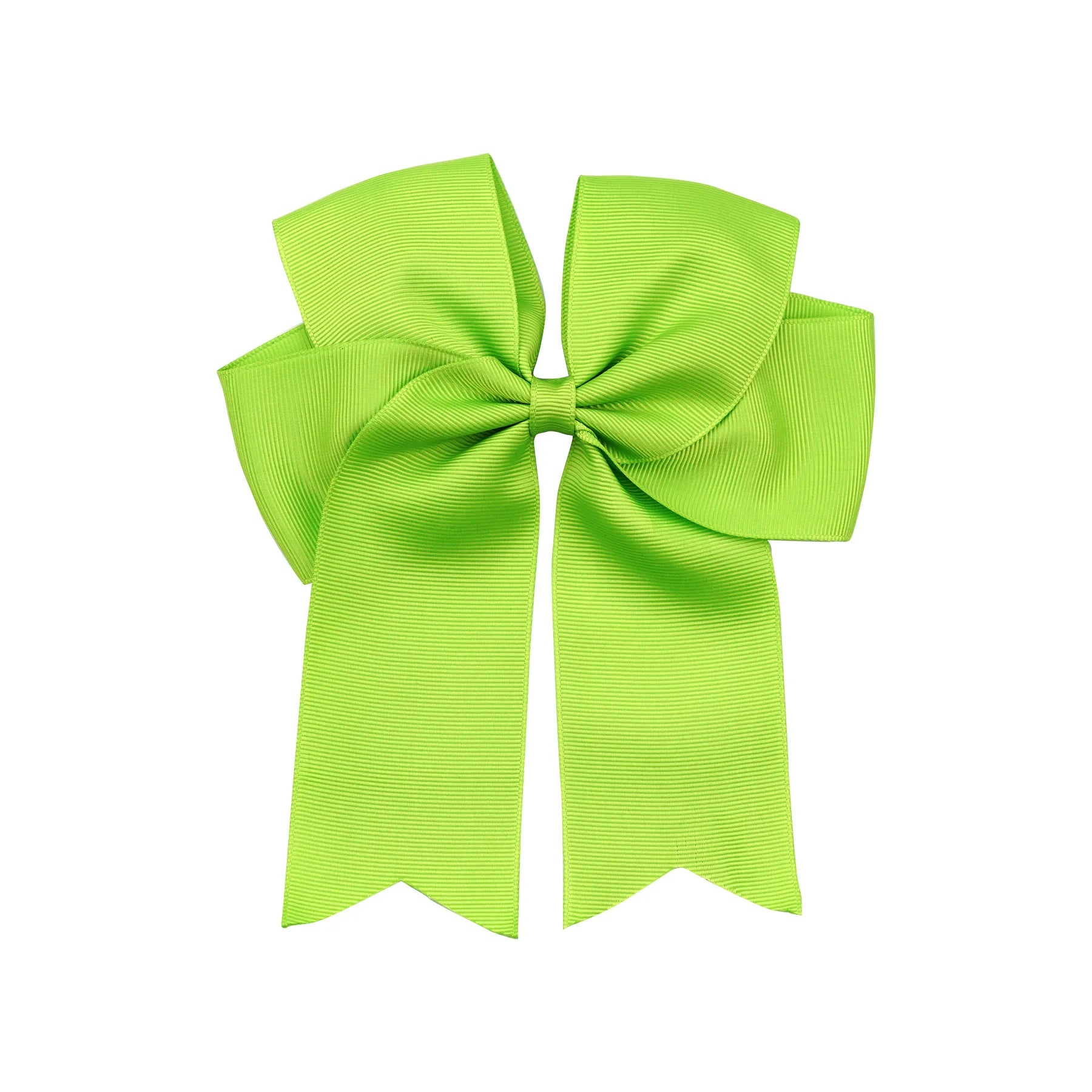 Dovetail Hair Bow Clip 6" - Neon Green image 0