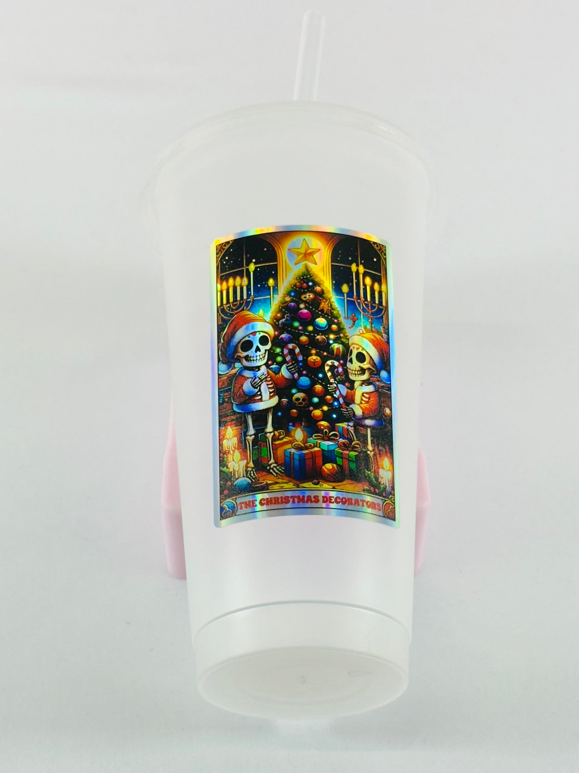 Christmas Tarot Card Decals - Holographic Rainbow Silver image 14