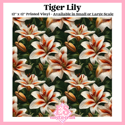 Tiger Lily - Small or Large Scale Options - 12" x 12" Sheet image 0