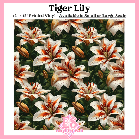 Tiger Lily - Small or Large Scale Options - 12" x 12" Sheet image 0