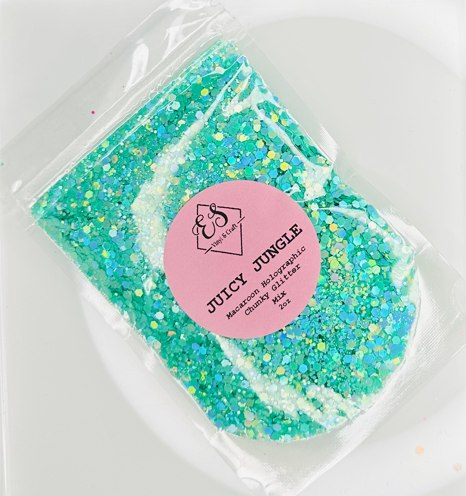 Juicy Jungle - Macaroon Holographic Chunky Glitter Mix image 0