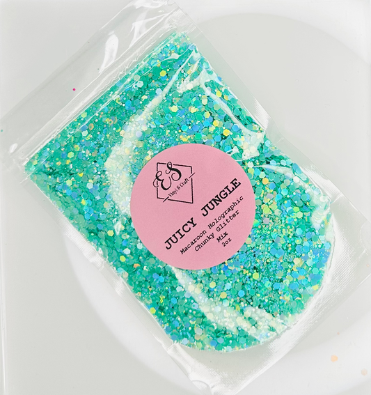 Juicy Jungle - Macaroon Holographic Chunky Glitter Mix image 0