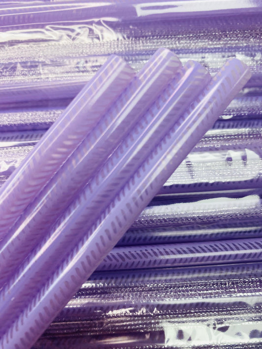 Lilac Pattern Clear Straw image 0