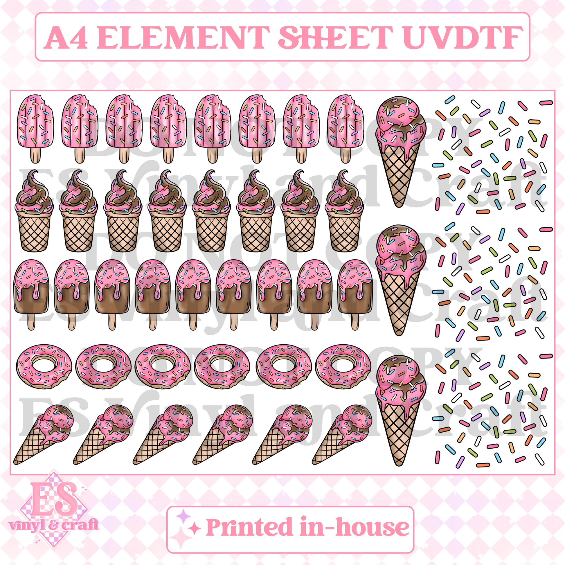 Seaside Treats - UVDTF (A4 Sheet) 210mm x 300mm image 0