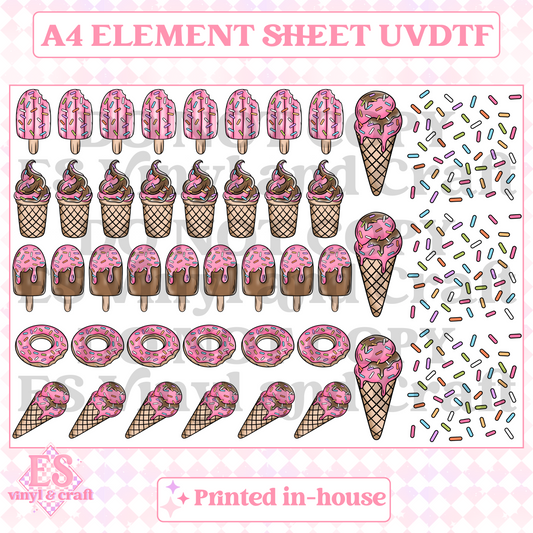 Seaside Treats - UVDTF (A4 Sheet) 210mm x 300mm image 0