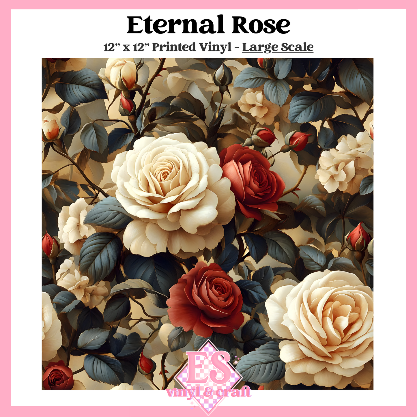 Eternal Rose - Small or Large Scale Options - 12" x 12" Sheet image 2
