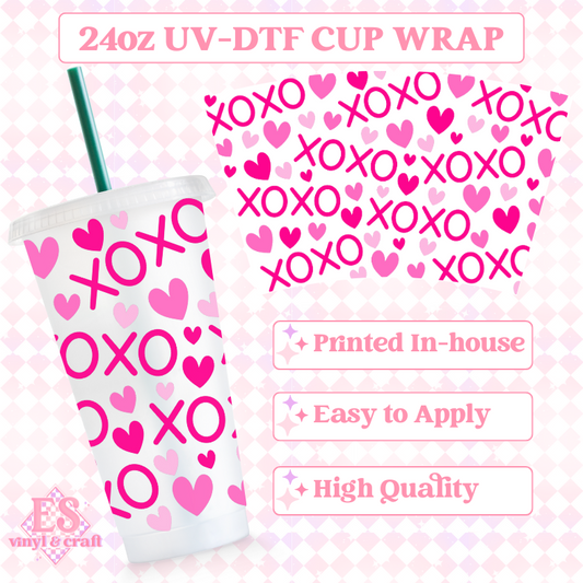 XOXO - UVDTF 24oz Cold Cup Wrap image 0