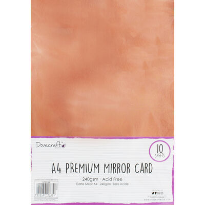 Dovecraft Mirror Card Pack Rose Gold - 240gsm - 10 Sheets image 0