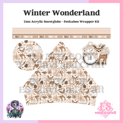 Winter Wonderland - 24oz Snowglobe Wrapper Kit image 1