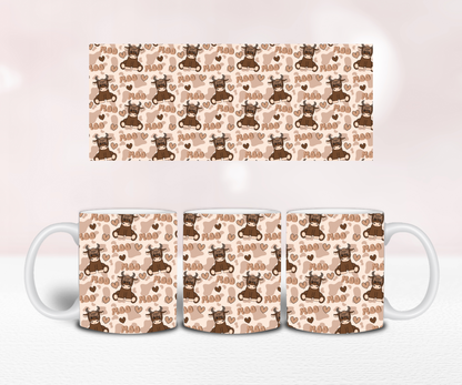 Highland Cow Seamless - Pre Printed 11oz or 20oz Wrap image 1