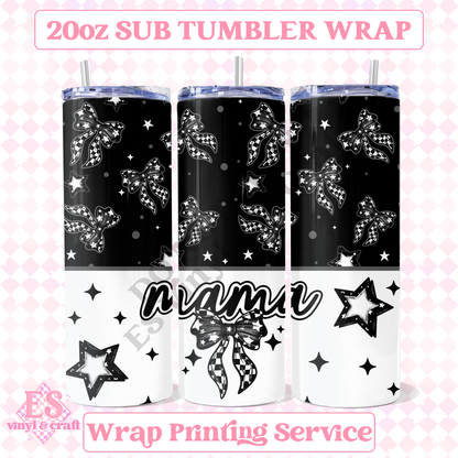 Mama Bow - Full 20oz Tumbler Sublimation Pri image 0